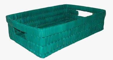 Handcrafted Palm Leaf Rectangle Tray - ArtyCraftz