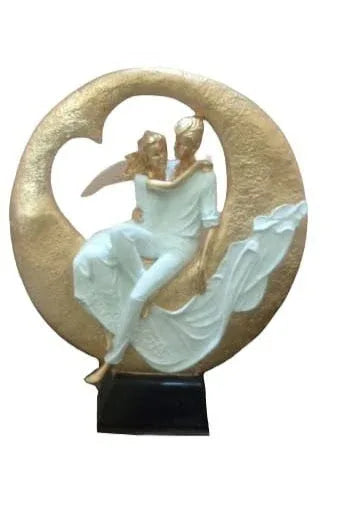 Handcrafted Polyresin New Romantic Couple Showpiece 12 Inches - ArtyCraftz
