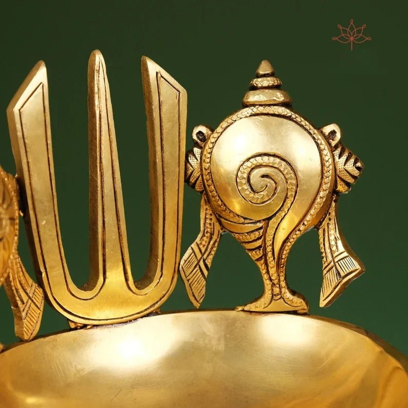 Handmade Brass Vishnu Lamp - ArtyCraftz