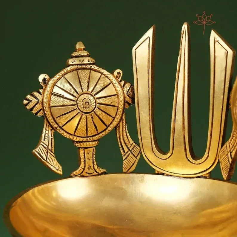 Handmade Brass Vishnu Lamp - ArtyCraftz