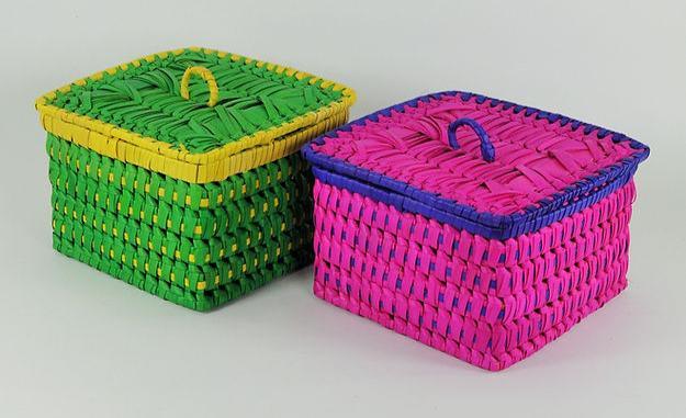 Handmade Palm Leaf Chocolate Square Box (2 pieces) - ArtyCraftz