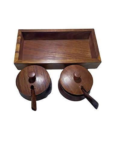 Handmade Sheeham wood Multipurpose Mukhwas Tray Set Masala Box ContainerTray Set - ArtyCraftz