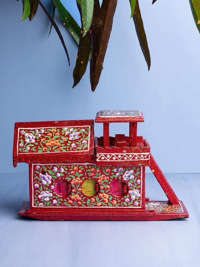 Handmade Vibrant Paper Mache Kashmiri House Boat - ArtyCraftz