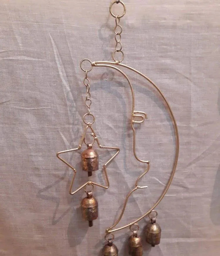 Handmade Wind Chime Moon ans Star Shape - ArtyCraftz