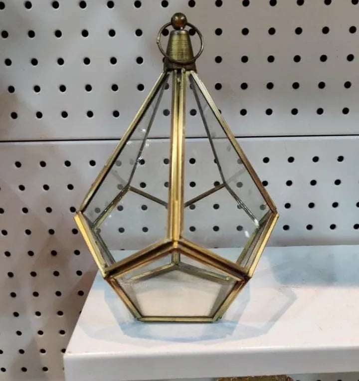 Hexagonal Geometric Terrarium Tealight Candle Holder - ArtyCraftz