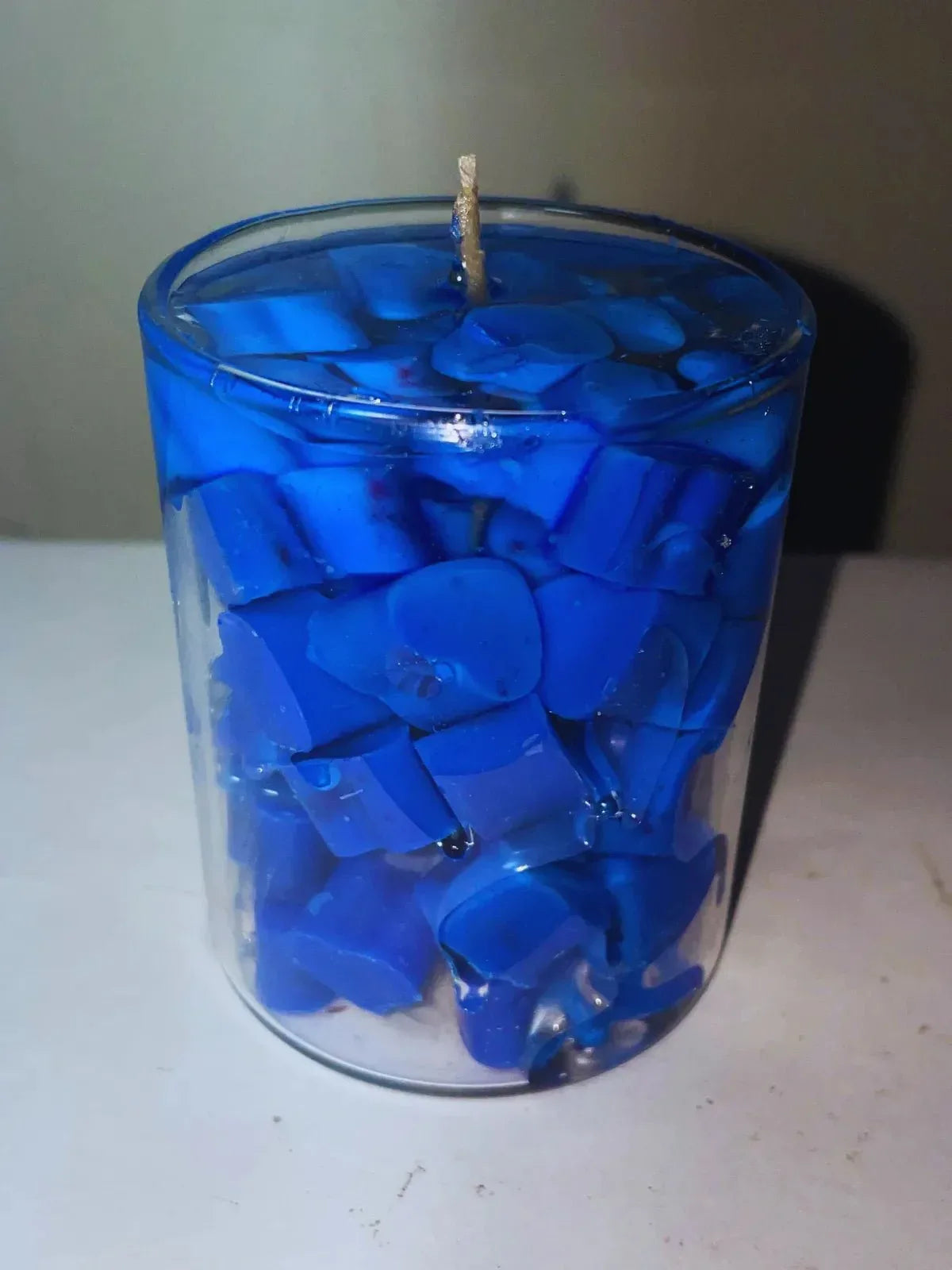 Iced Blue Sweetheart Jelly Smooth Oud Aroma Scented Candle - ArtyCraftz
