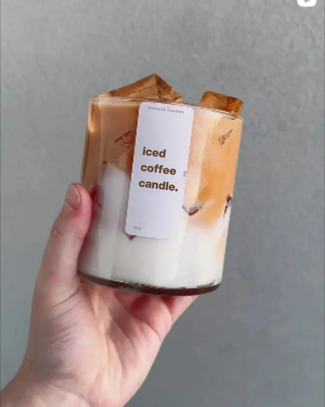 Iced Coffee Scented Candle – Premium Soy & Gel Wax - ArtyCraftz