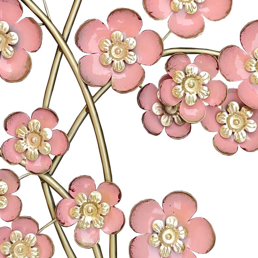 Iron Bouquet of Pink Pansies Wall Art - ArtyCraftz