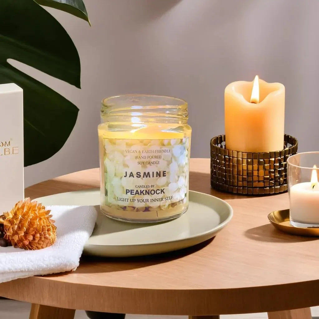 Jasmine Scented Jar Candle - ArtyCraftz