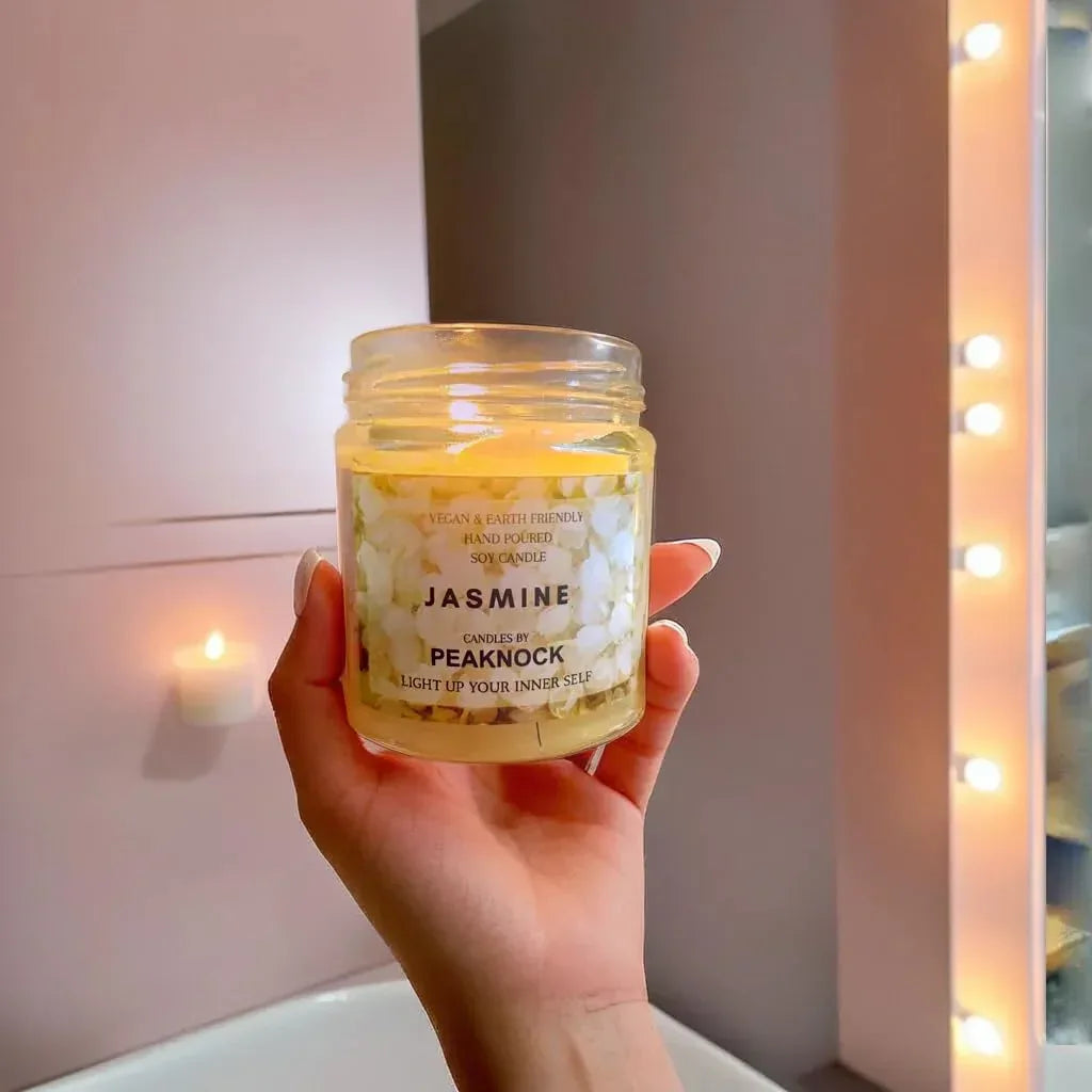 Jasmine Scented Jar Candle - ArtyCraftz