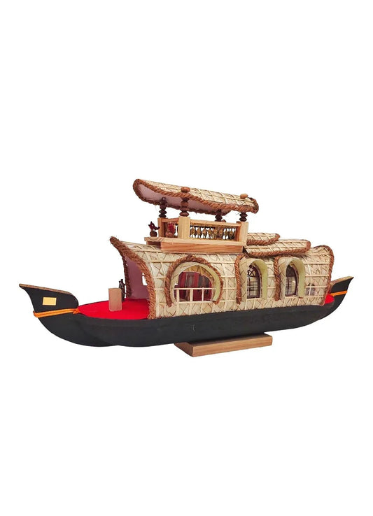 Kerala Kettuvallam Houseboat with 3 Windows Showpiece - ArtyCraftz
