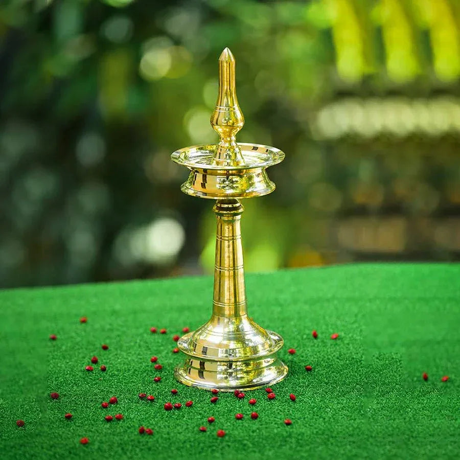 Kerala Style Brass Oil Lamp - ArtyCraftz
