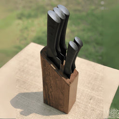 Wood Chop - Mango Wood 5 Knife Holder - ArtyCraftz.com