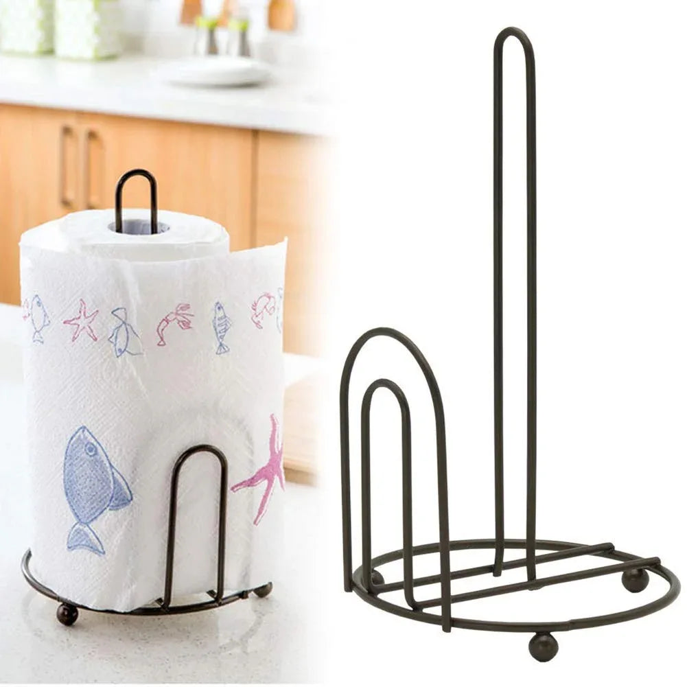 Metal Black Tissue Roll Paper Holder - ArtyCraftz