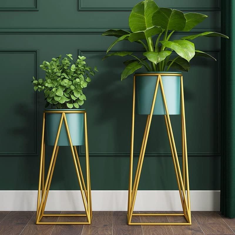 Metal Floor Tall Planter Holder with Stand - ArtyCraftz