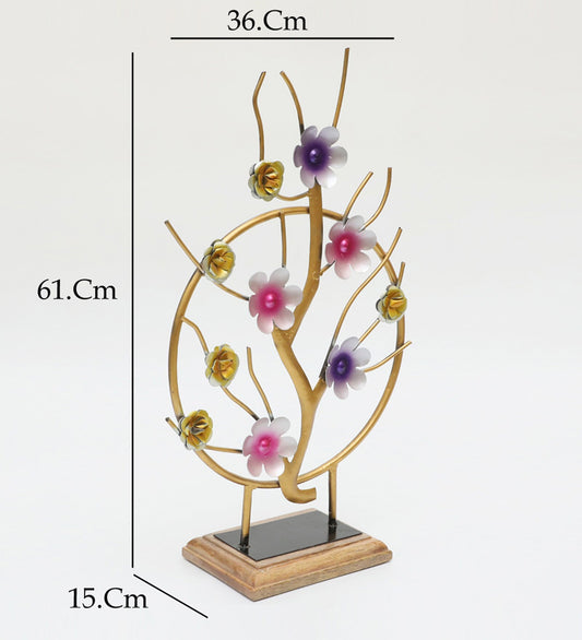 Flower Showpiece Metal Table Decor