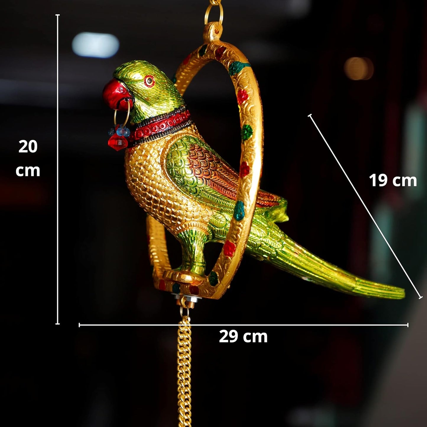 Metal Parrot Statue for Door Hanging - ArtyCraftz