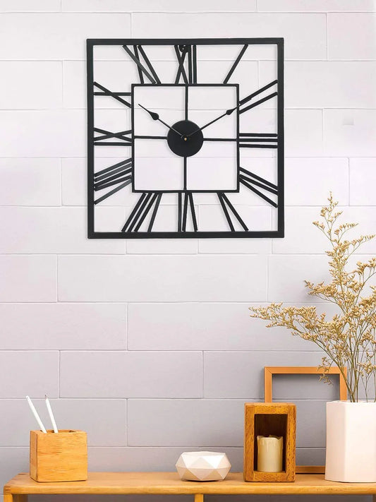 Metal Square Vintage Silent Chic Wall Clock - ArtyCraftz