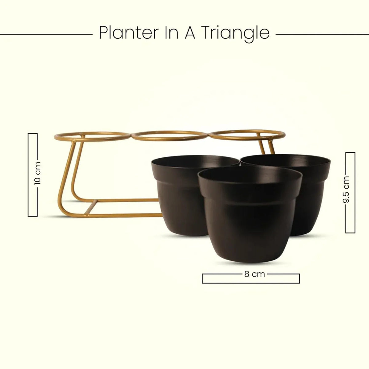 Metal Triple Pot Table Top Planter - ArtyCraftz