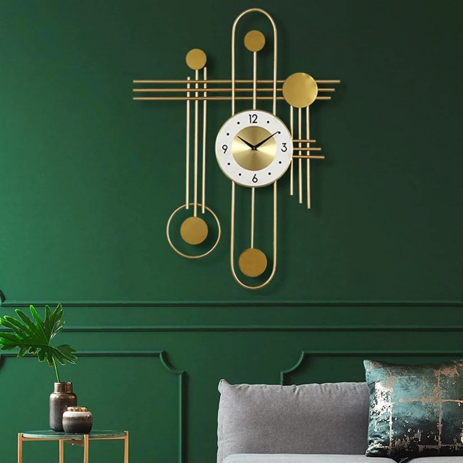 Modern Minimalist Golden Wall Clock – ArtyCraftz