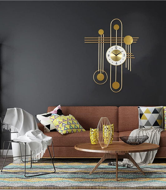 Modern Minimalist Golden Wall Clock - ArtyCraftz