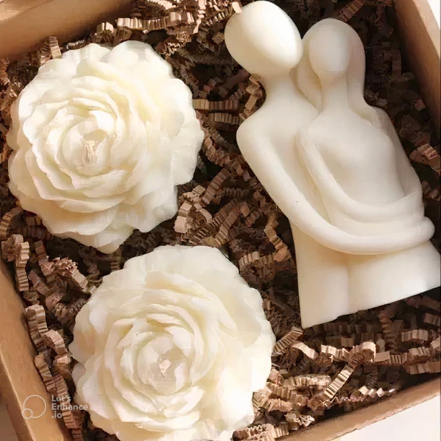 Peony and Couple Candle - ArtyCraftz
