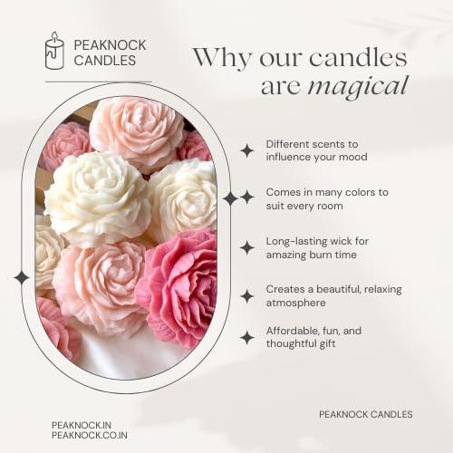 Peony Flower Scented Candles - ArtyCraftz