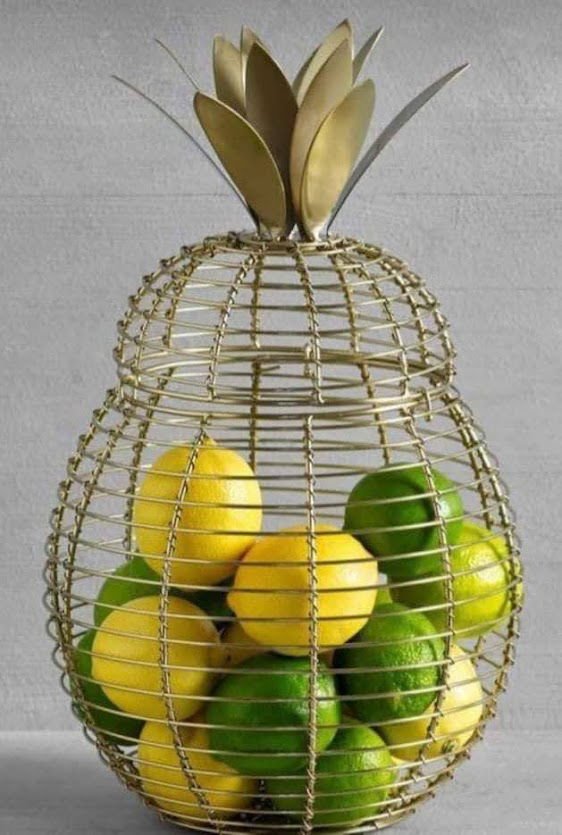 Pineapple Shaped Fruit Bowl 14 Inches - ArtyCraftz