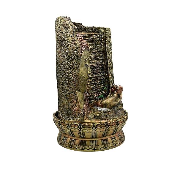 Polyresin Buddha Face Statue Indoor Tabletop Water Fountain for Home Decor - ArtyCraftz