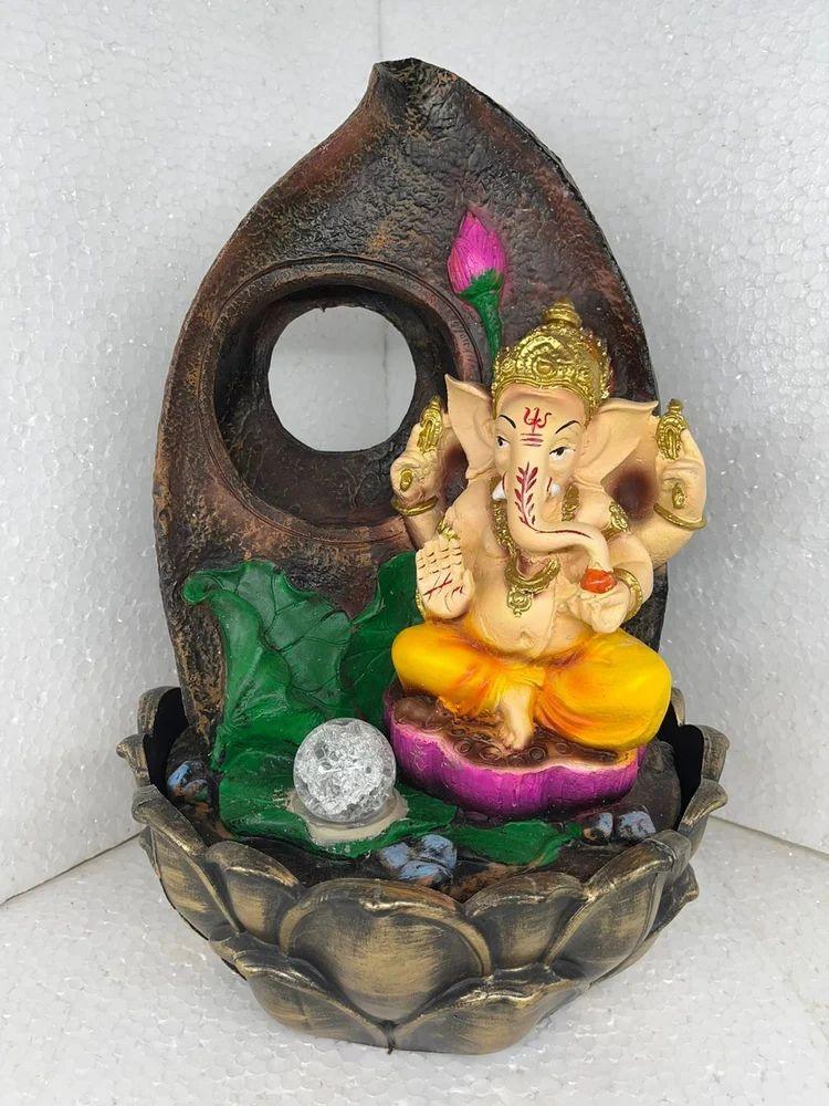 Polyresin Multicolor Ganesh Tabletop Fountain - ArtyCraftz