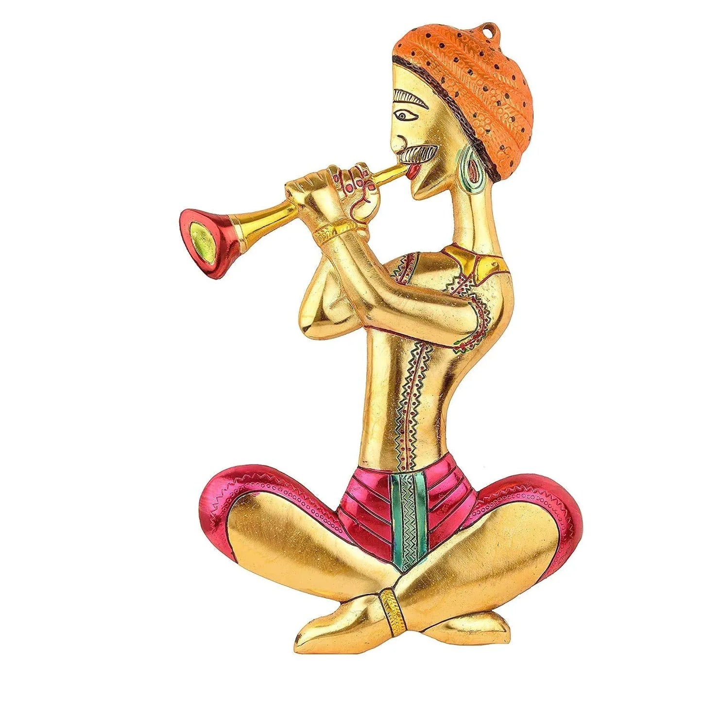 Rajasthani Multicolor Musicians Metal Wall Hanging - ArtyCraftz