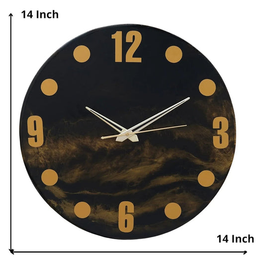 Resin Mechanical Wall Clock Without Frame for Home, Office, Living Room, Bedroom Silent Sweep Noiseless - ArtyCraftz