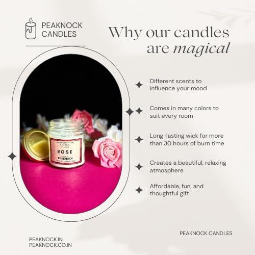 Rose Scented Jar Candle - ArtyCraftz