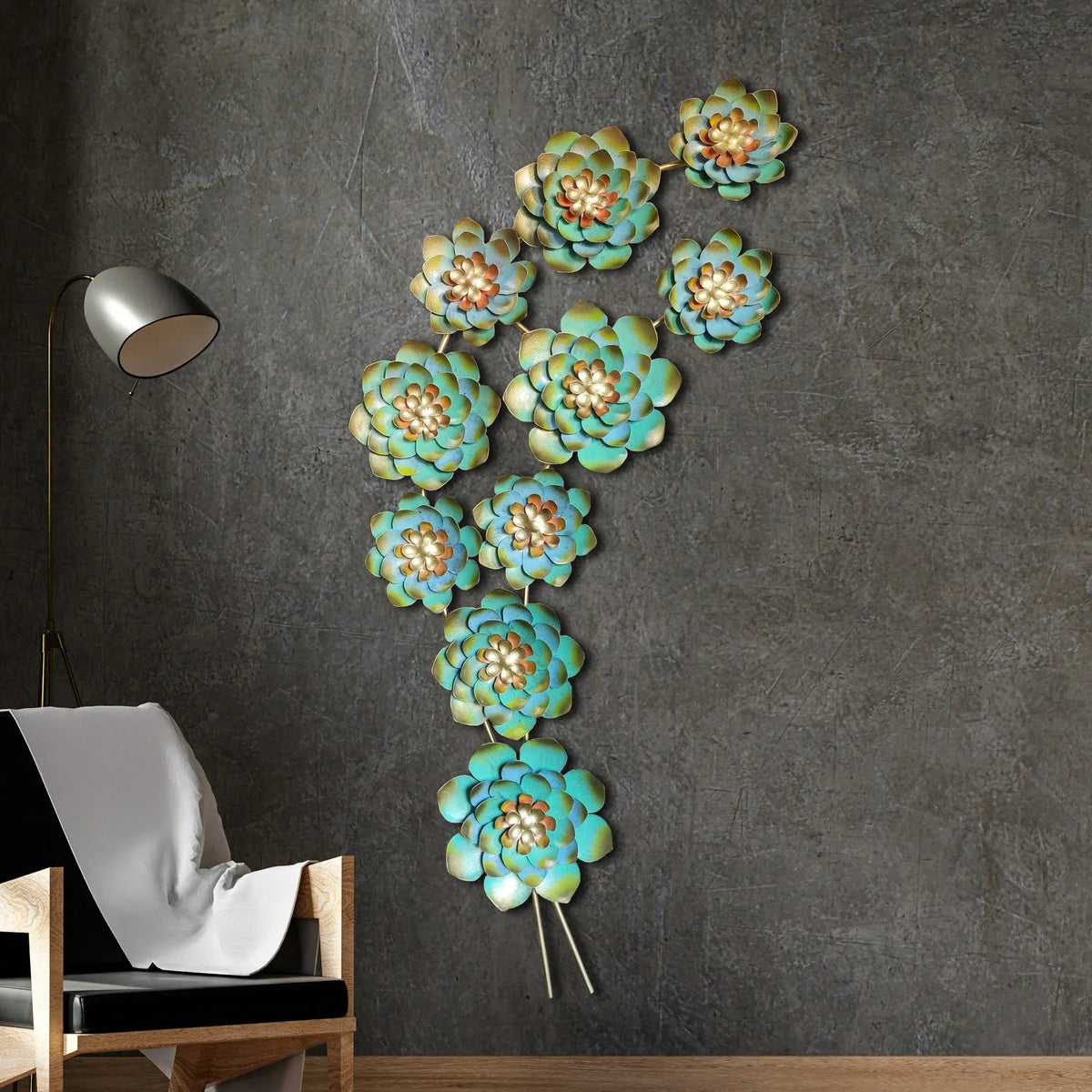 String of Iron Lotus Wall Art - ArtyCraftz