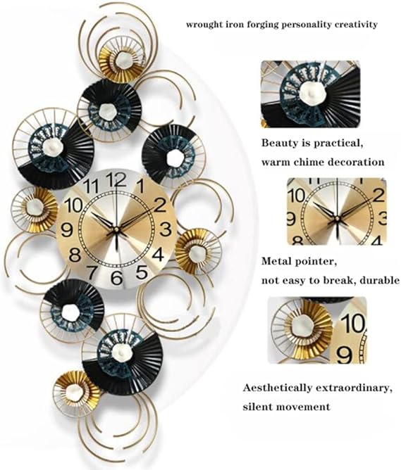 Unique Large Design Metal Wall Clock - ArtyCraftz