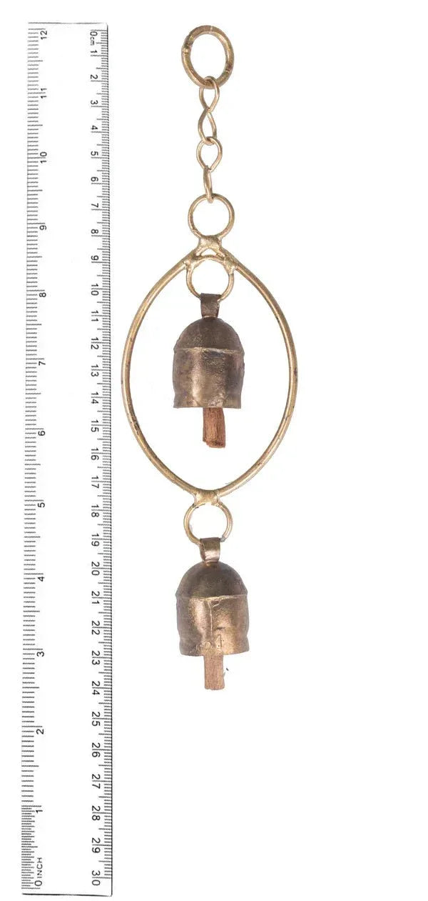Vintage 2 Cow Bell Wind Chime - ArtyCraftz