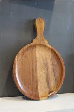 Wooden Pizza Plate/Snack Serving Plate for Kitchen/Home/Caf - ArtyCraftz