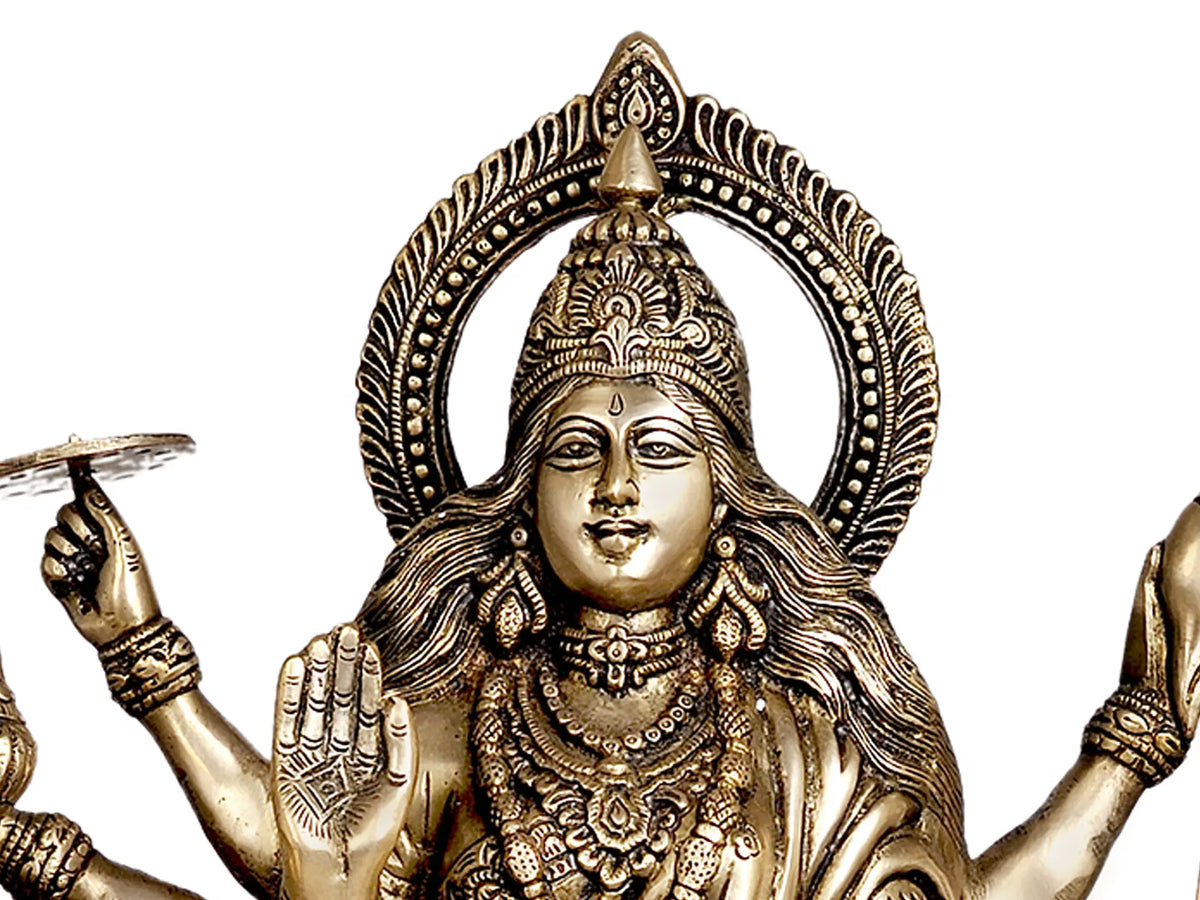 Brass Large Size Maa Durga Statue, Height 27 Inch