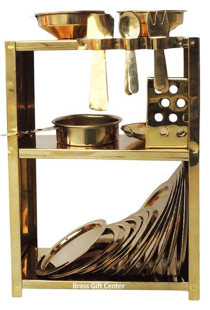 Luxury Handcrafted Brass Miniature Kitchen Stand Decor-ArtyCraftz.com