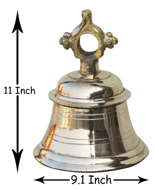 Traditional Brass Temple Bell for Pooja – Handcrafted Ghanti