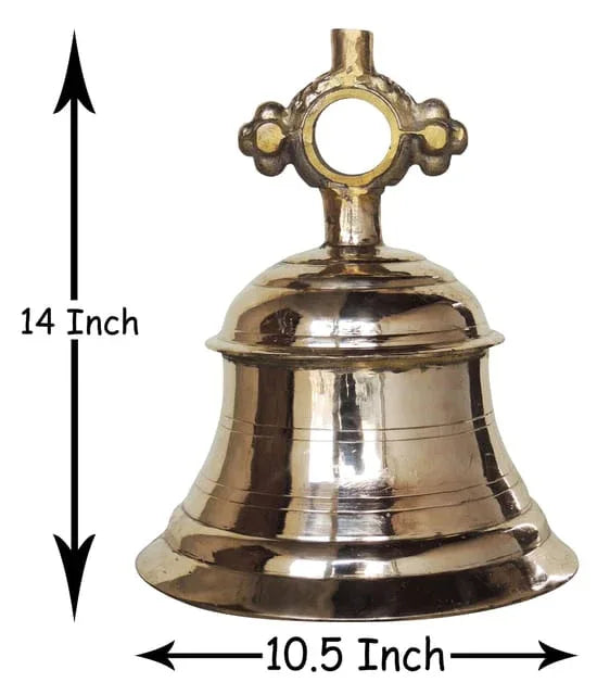Traditional Brass Temple Bell for Pooja – Handcrafted Ghanti