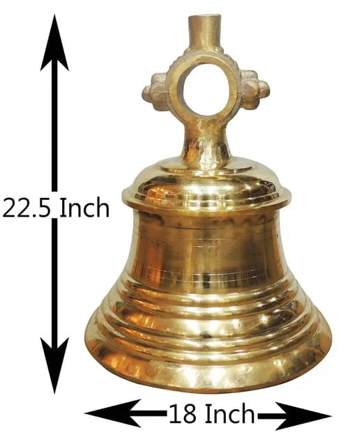 Traditional Brass Temple Bell for Pooja – Handcrafted Ghanti