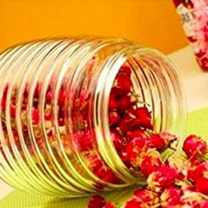 Spiral Glass Mason Jar with Handle Lid – 900ml, 2 Pieces
