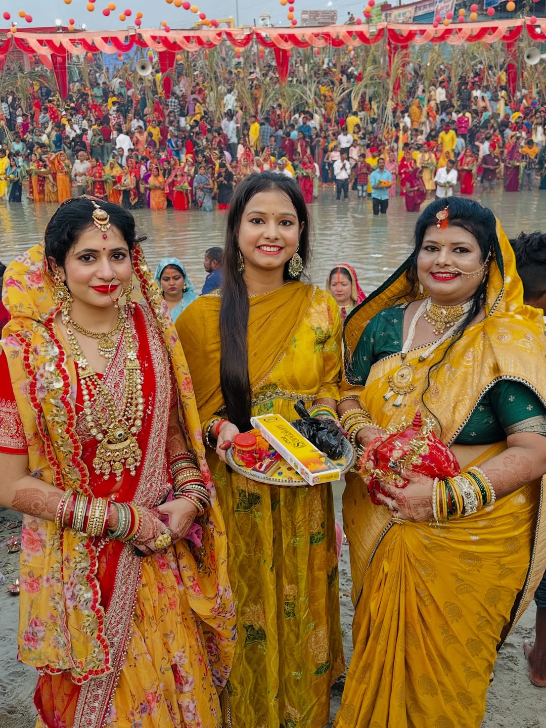 Indian Ladies on Chhath Puja