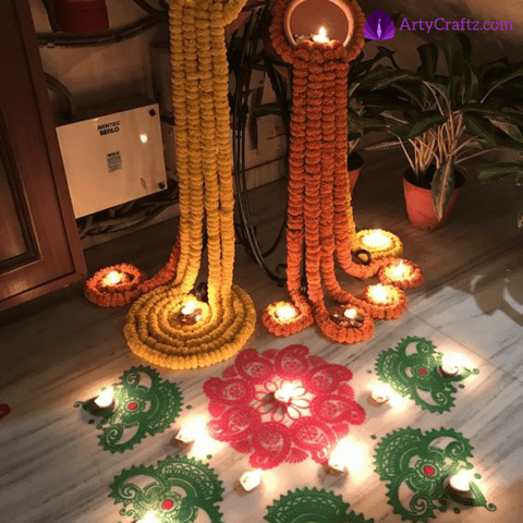 Diwali Wall Decoration Ideas - ArtyCraftz