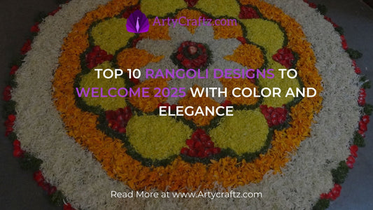 Top 10 Rangoli Designs to Welcome 2025 with Color and Elegance - ArtyCraftz