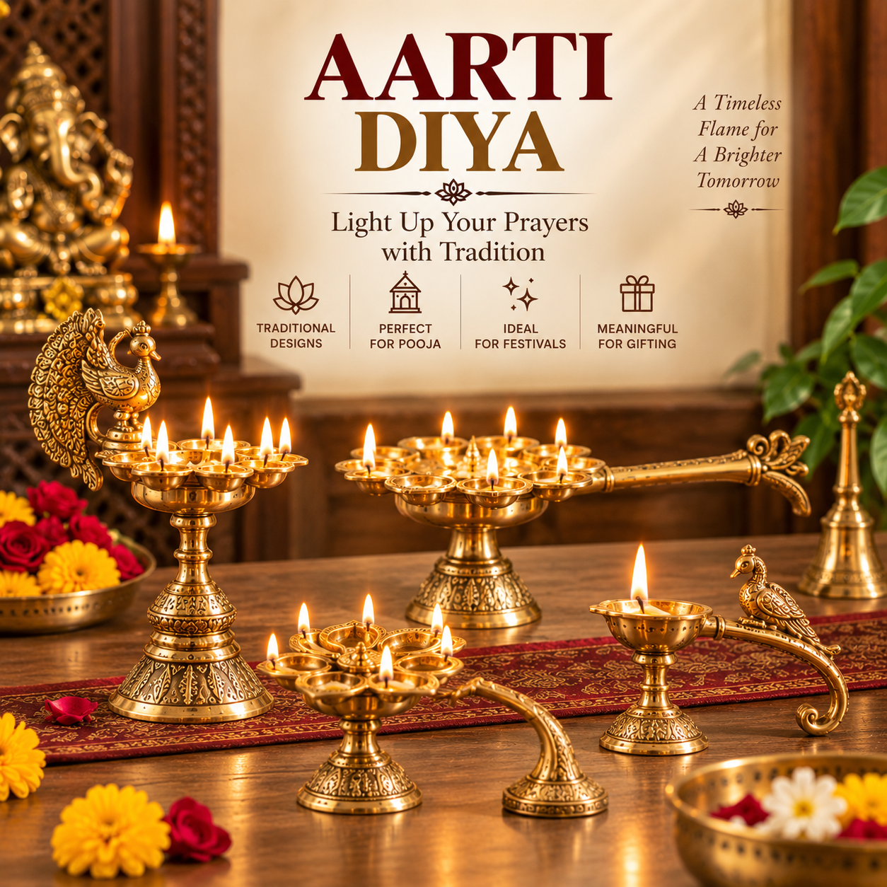 Aarti Diya Online - Traditional Diyas for Pooja & Aarti