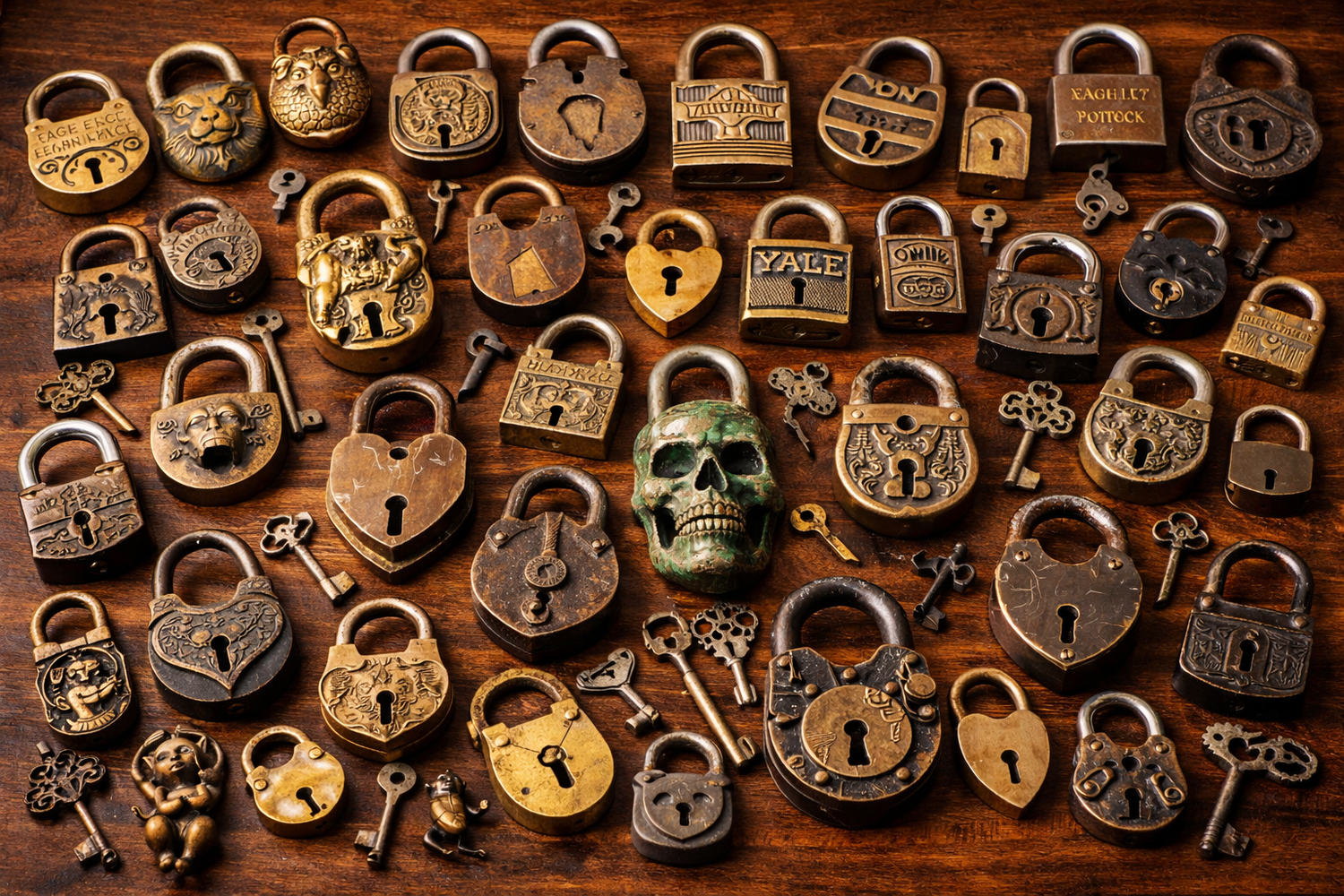 Antique padlocks with intricate designs-ArtyCraftz.com