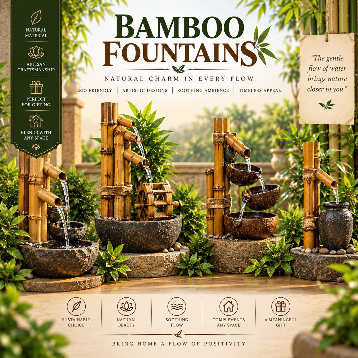 Bamboo Fountains Online - Natural Bamboo Water Fountains