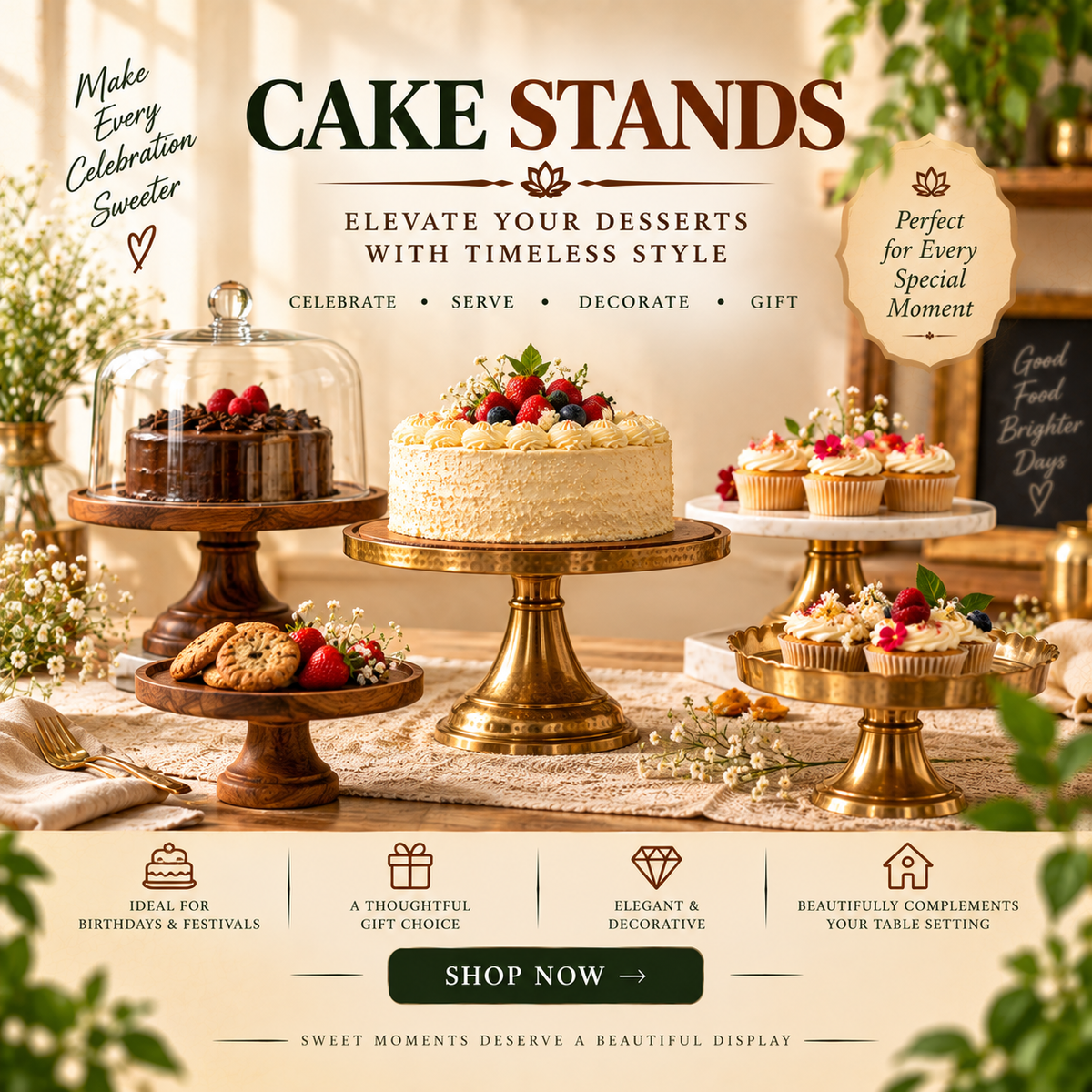 Cake Display and Dessert Stands-ArtyCraftz.com